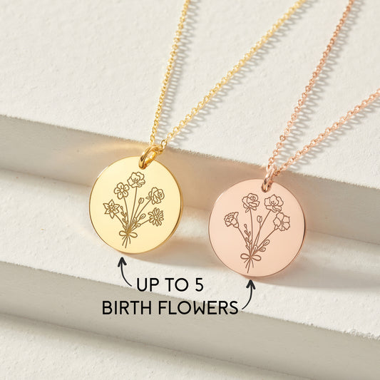Birth Flower Pendant (customizable)